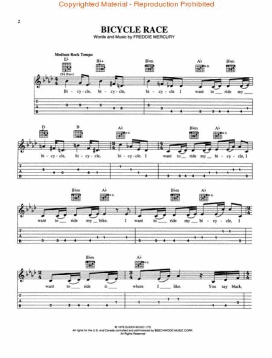 The Best of Queen for Guitar Electric Guitar scores gallery preview page 2