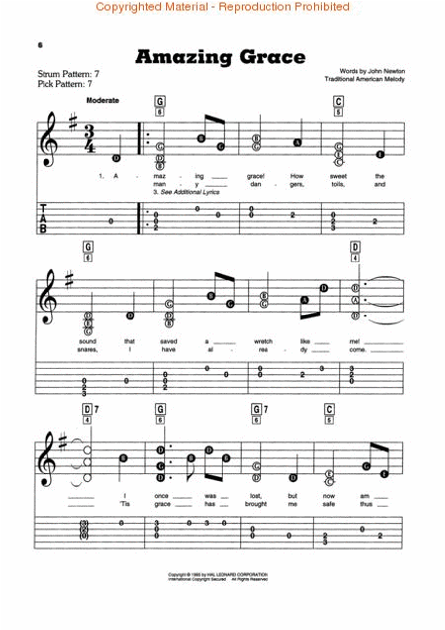 Old Time Gospel Songs - Easy Guitar Electric Guitar scores gallery preview page 2