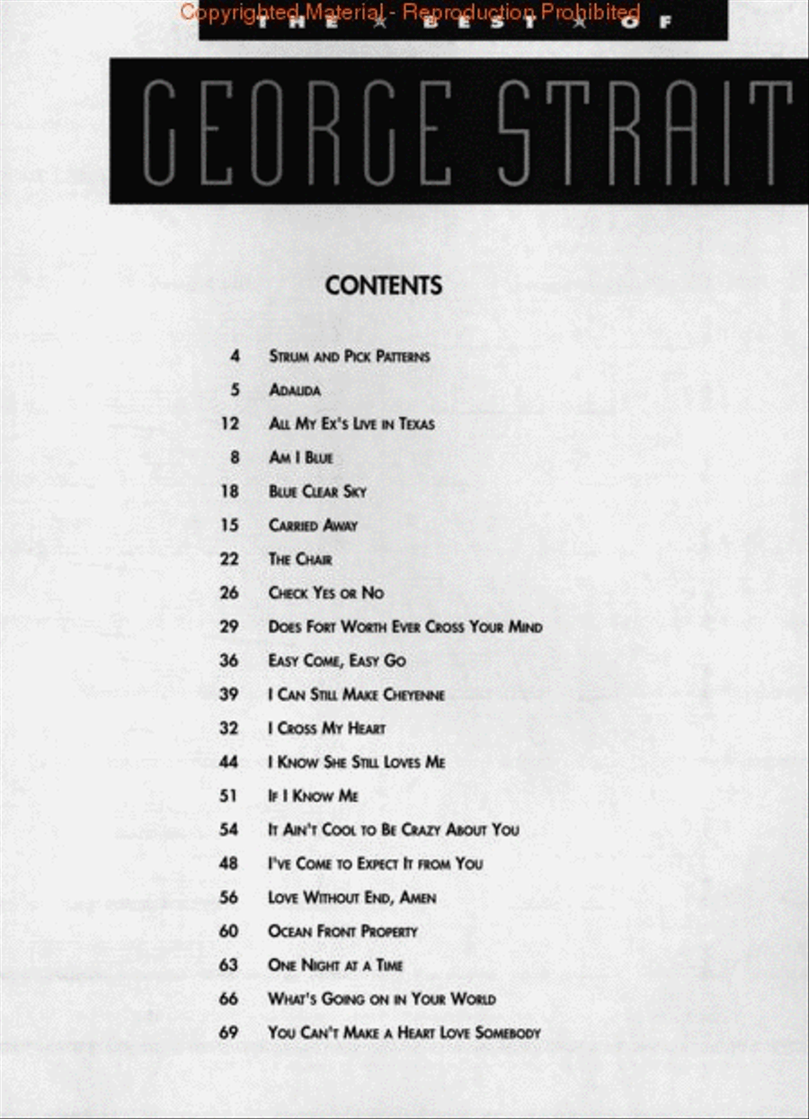 The Best Of George Strait - Easy Guitar Electric Guitar scores gallery preview page 2