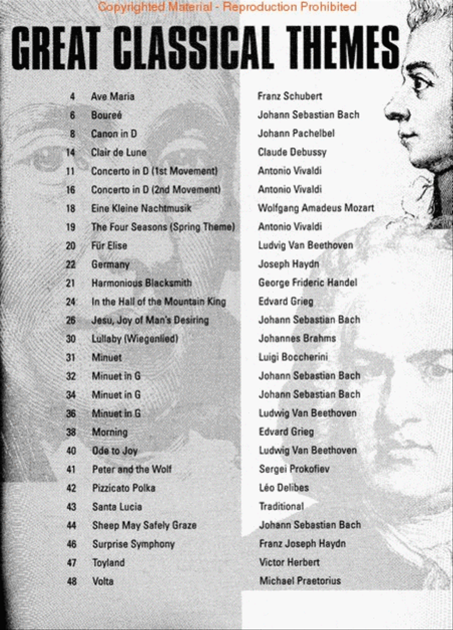 Great Classical Themes for Easy Guitar Acoustic Guitar scores gallery preview page 2