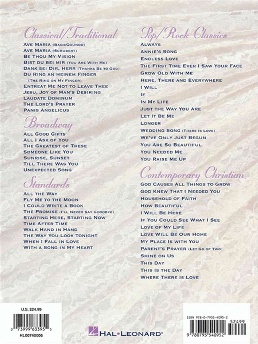 Singer's Wedding Anthology – Revised Edition High Voice scores gallery preview page 2
