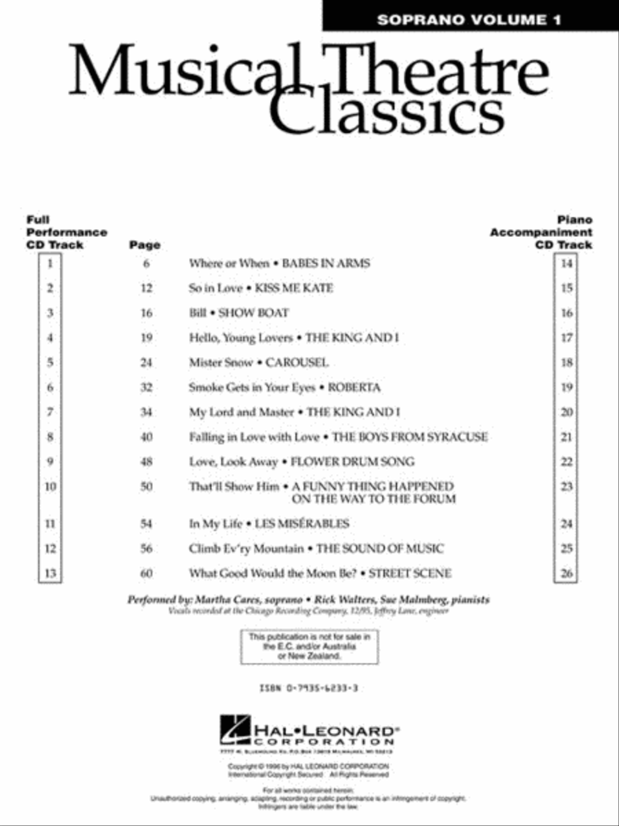 Musical Theatre Classics Voice scores gallery preview page 3