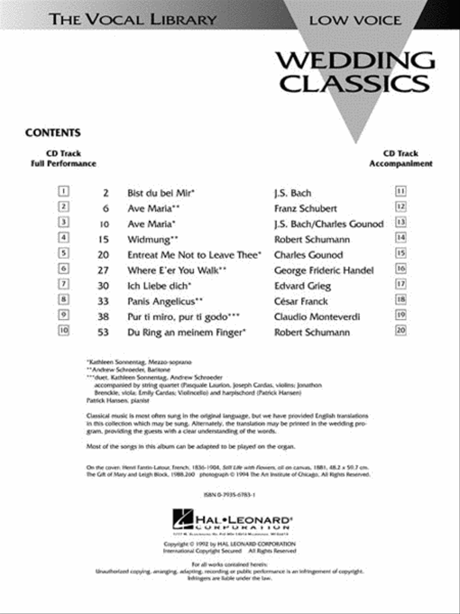 Wedding Classics Low Voice scores gallery preview page 2