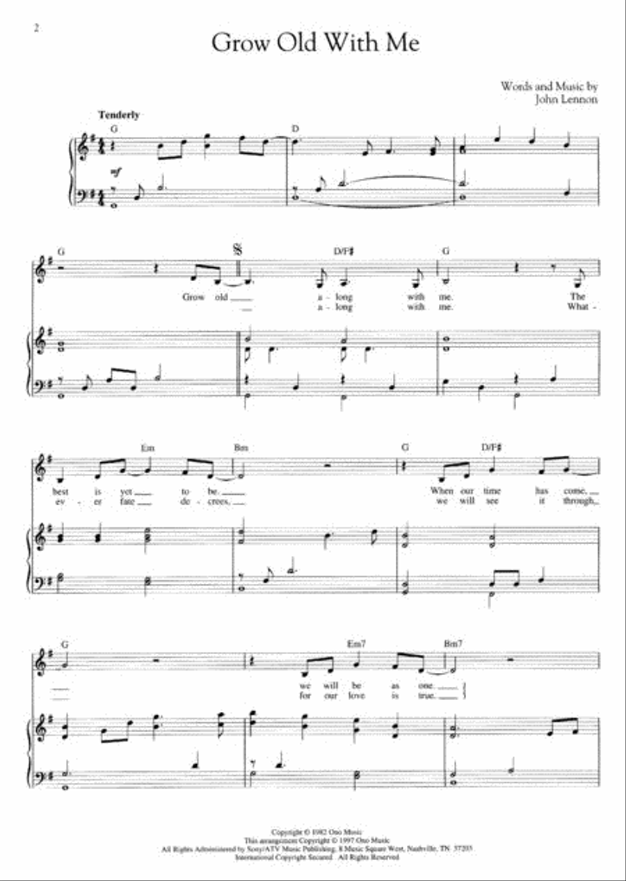 Grow Old With Me Voice scores gallery preview page 2