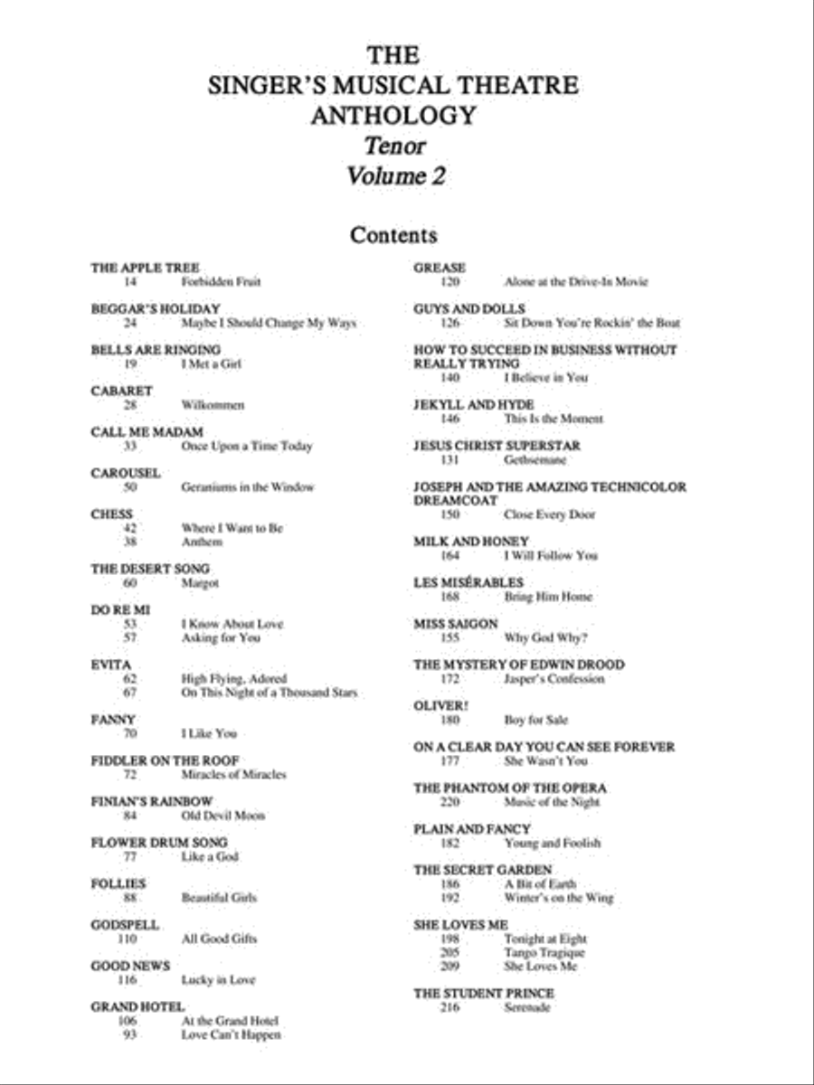 The Singer's Musical Theatre Anthology – Volume 2 Tenor Voice scores gallery preview page 5