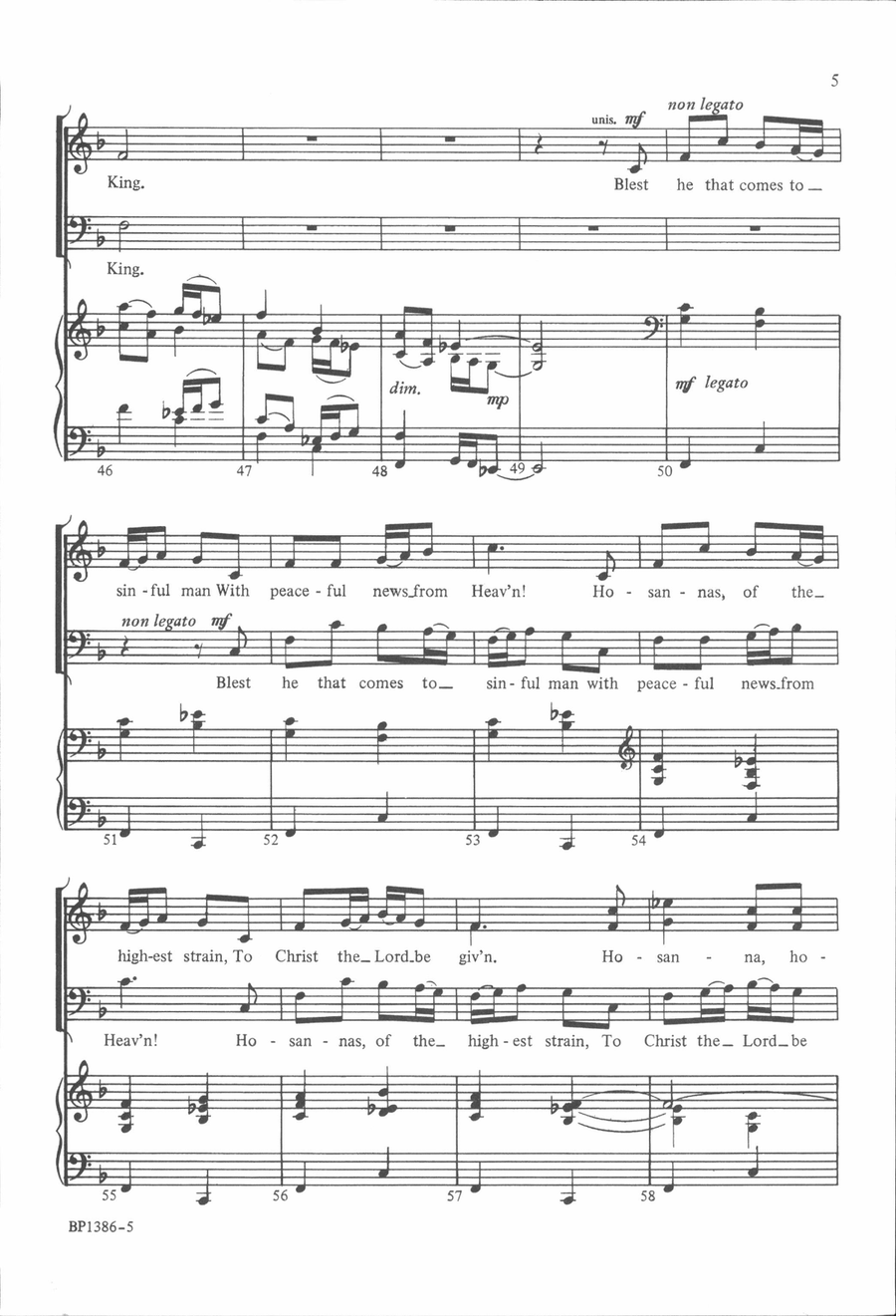 Hosanna! Hosanna! 4-Part scores gallery preview page 5