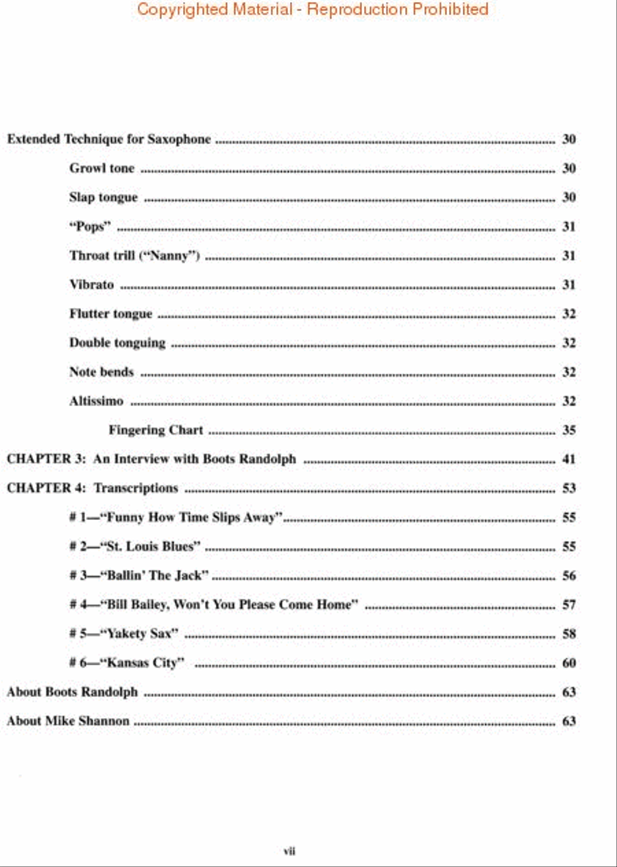 Boots Randolph's Rock & Roll Saxophone Saxophone Solo scores gallery preview page 3