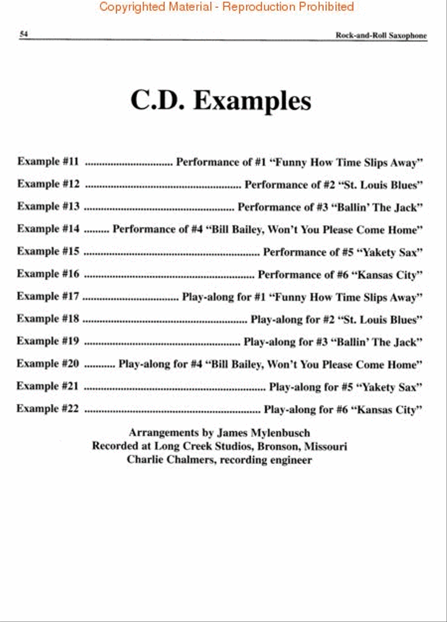 Boots Randolph's Rock & Roll Saxophone Saxophone Solo scores gallery preview page 4