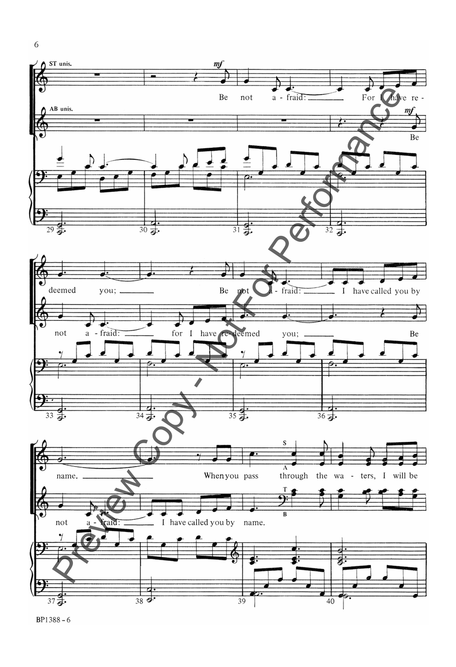 Be Not Afraid Be Not Afraid 4-Part scores gallery preview page 6