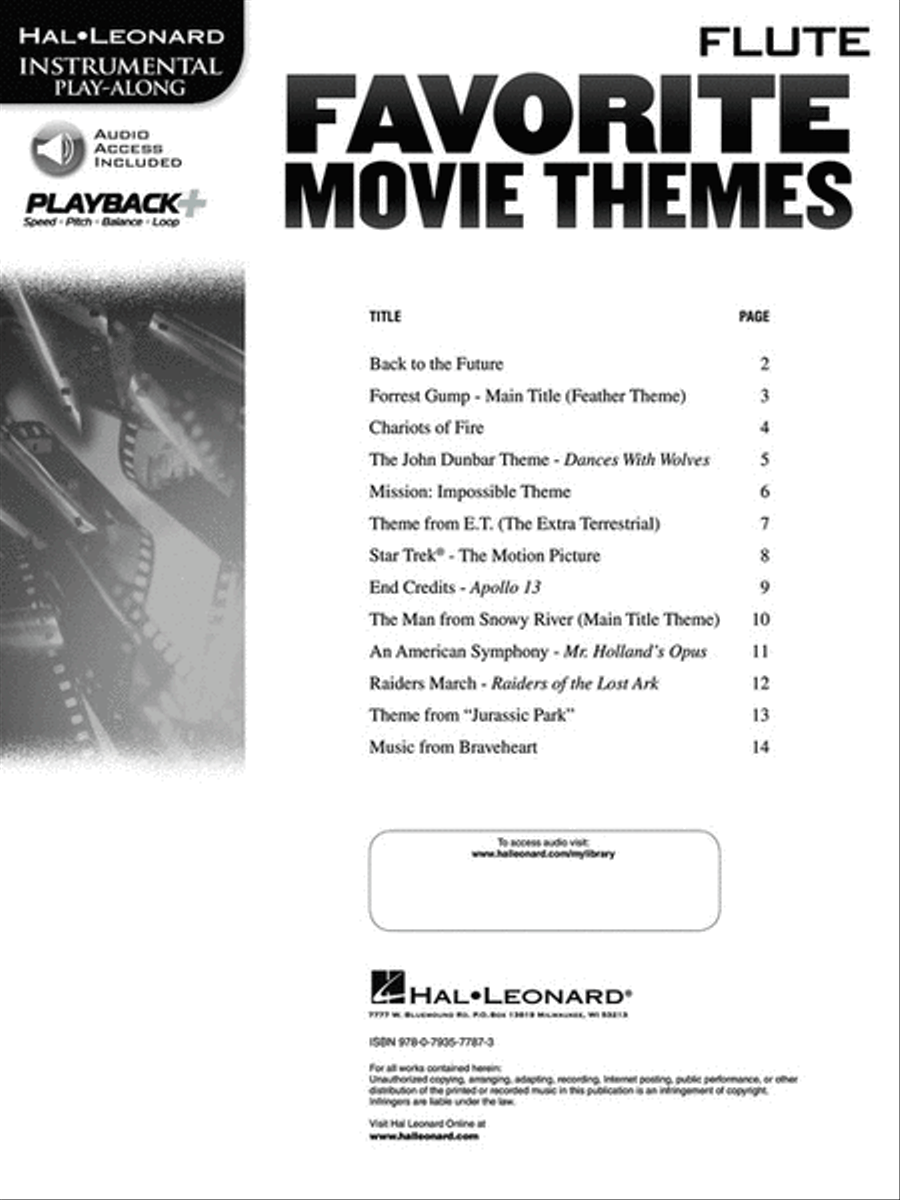 Favorite Movie Themes Favorite Movie Themes Flute Solo scores gallery preview page 2