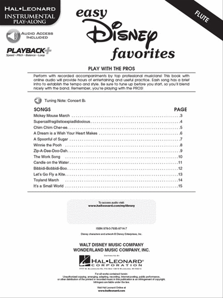 Easy Disney Favorites - Flute Flute Solo scores gallery preview page 2