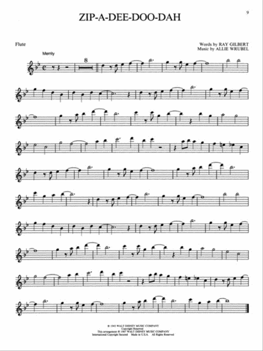 Easy Disney Favorites - Flute Flute Solo scores gallery preview page 5