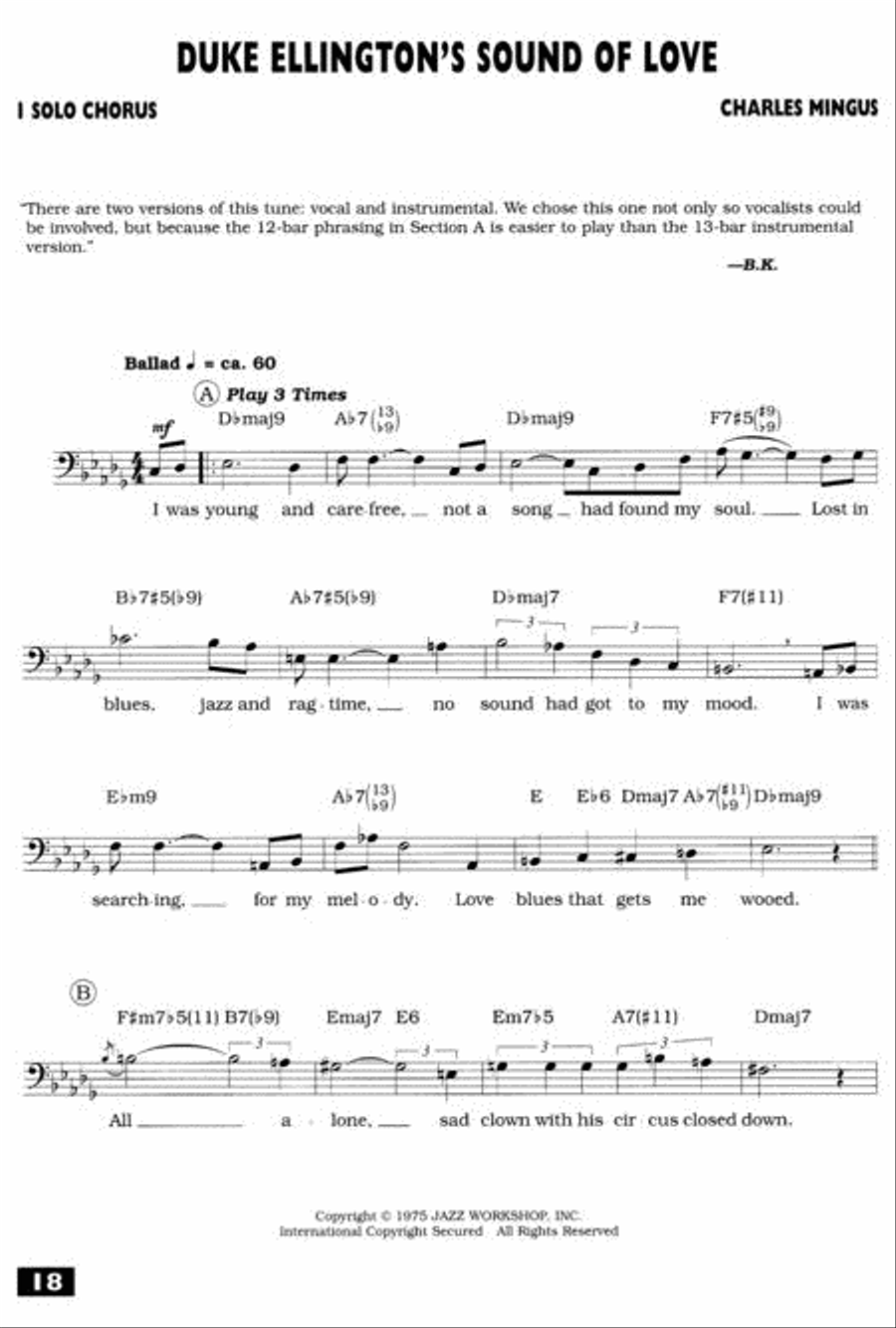 Charles Mingus – More Than a Play-Along – Bass Clef Edition Bass Clef Instrument scores gallery preview page 2