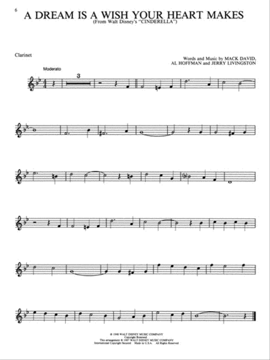 Easy Disney Favorites - Clarinet Clarinet Solo scores gallery preview page 4