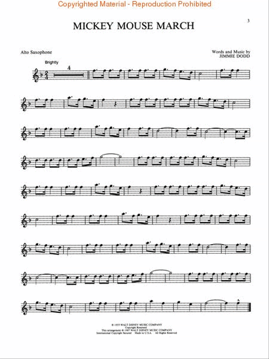 Easy Disney Favorites - Alto Sax