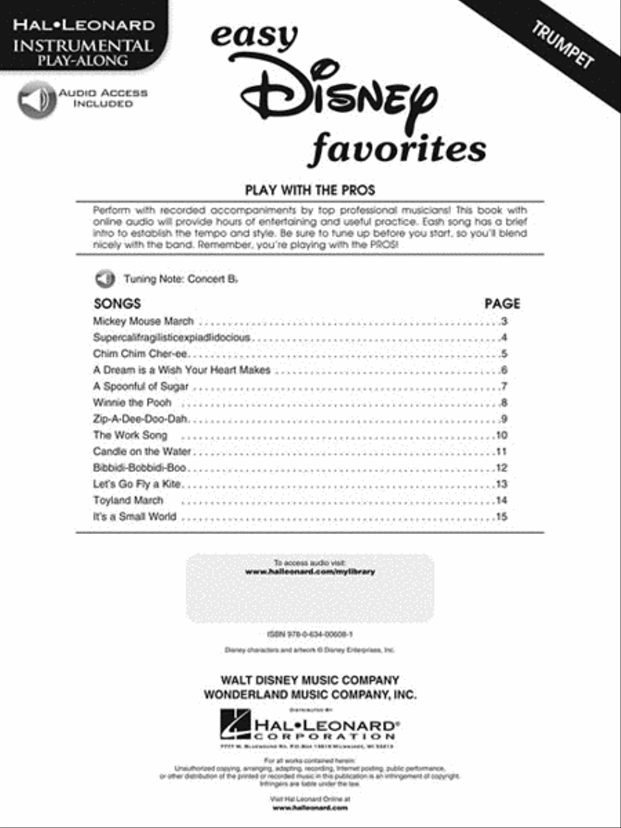Easy Disney Favorites - Trumpet Trumpet Solo scores gallery preview page 3