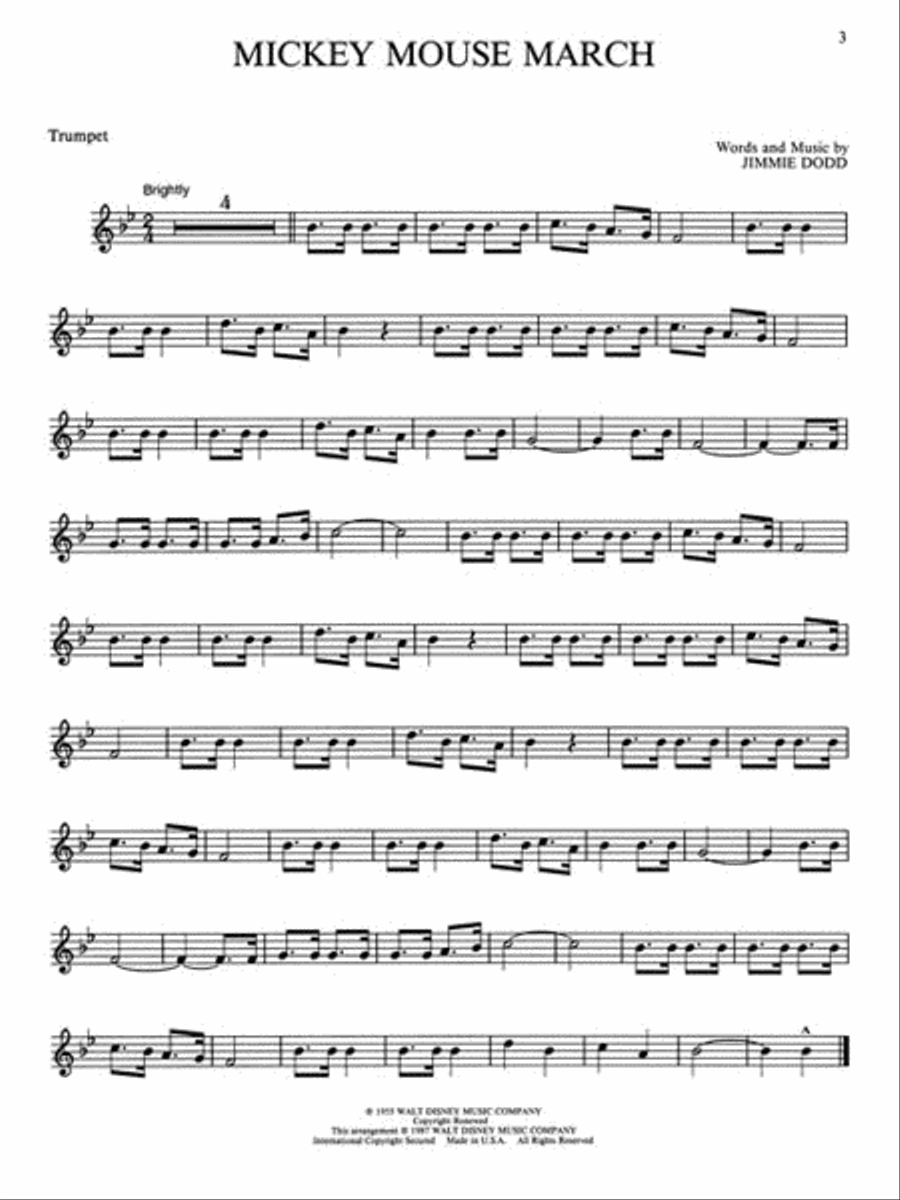 Easy Disney Favorites - Trumpet Trumpet Solo scores gallery preview page 4