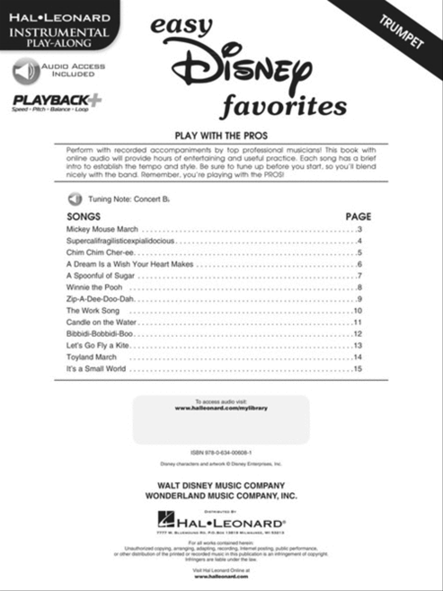 Easy Disney Favorites - Trumpet Trumpet Solo scores gallery preview page 6