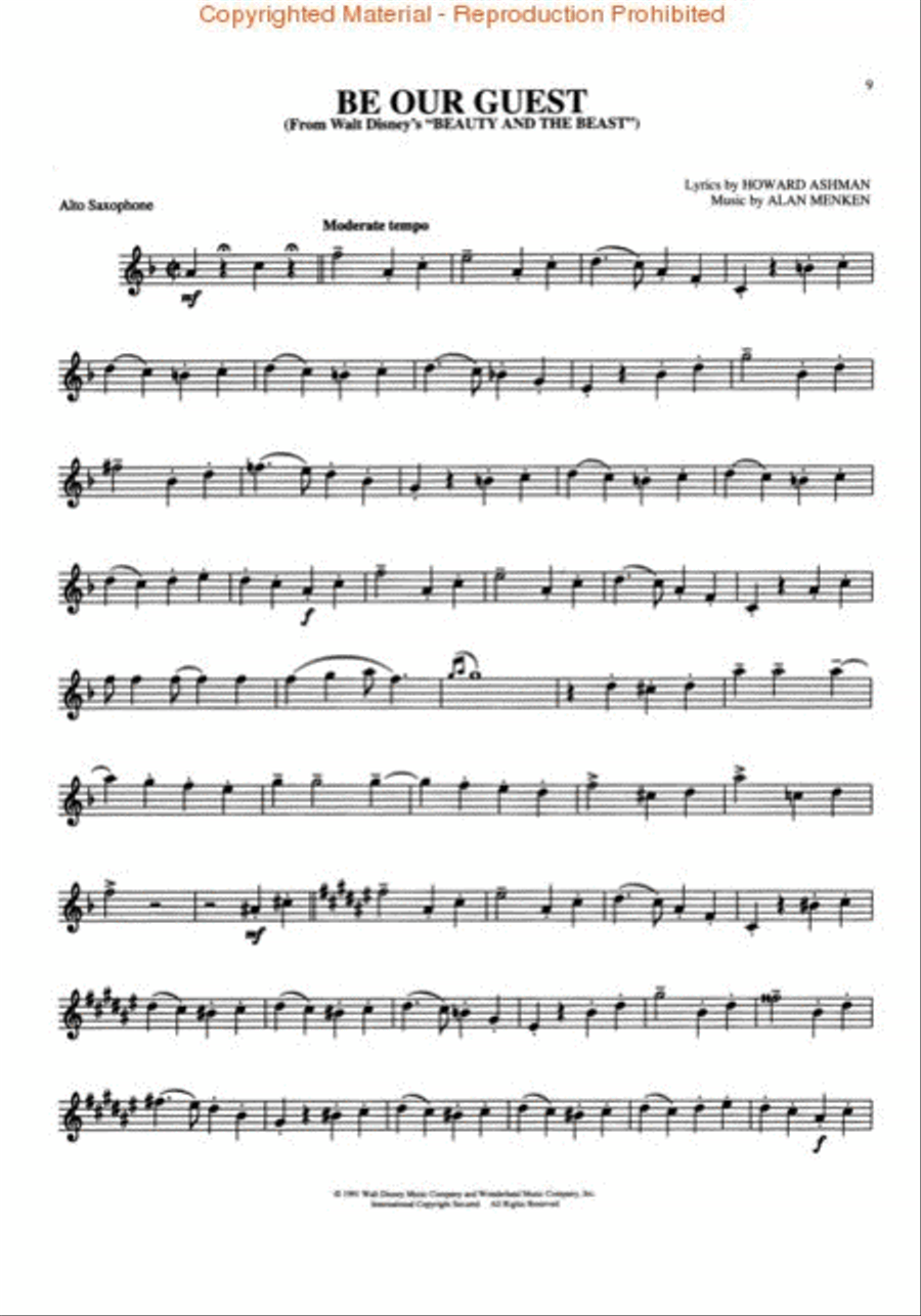 Disney Movie Favorites - Alto Saxophone Alto Saxophone scores gallery preview page 3