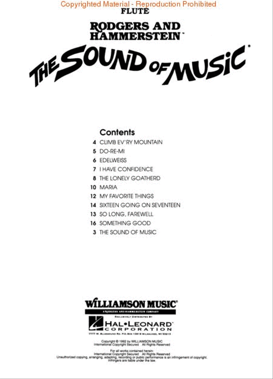 The Sound of Music - Flute Flute Solo scores gallery preview page 2