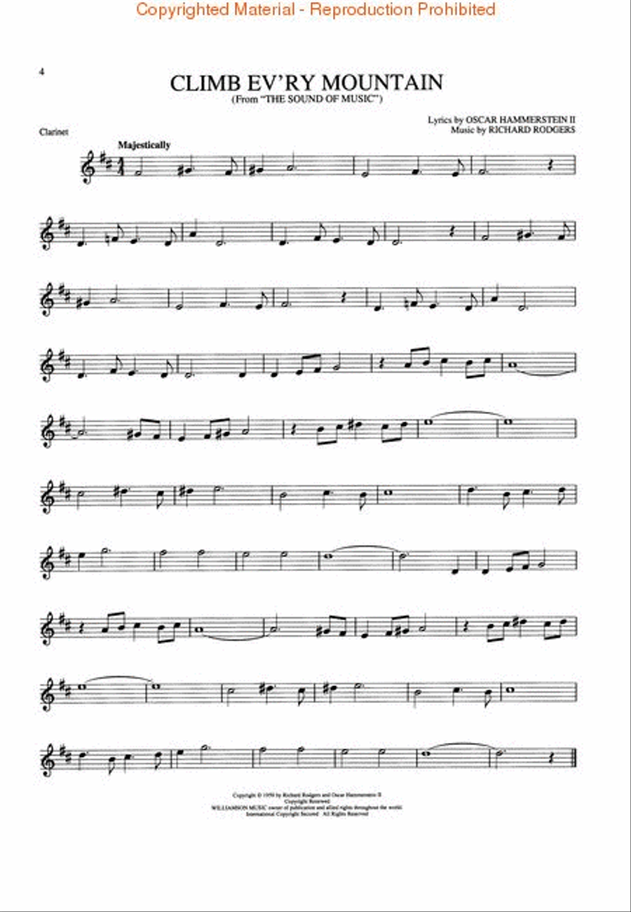 The Sound of Music - Clarinet Clarinet Solo scores gallery preview page 3