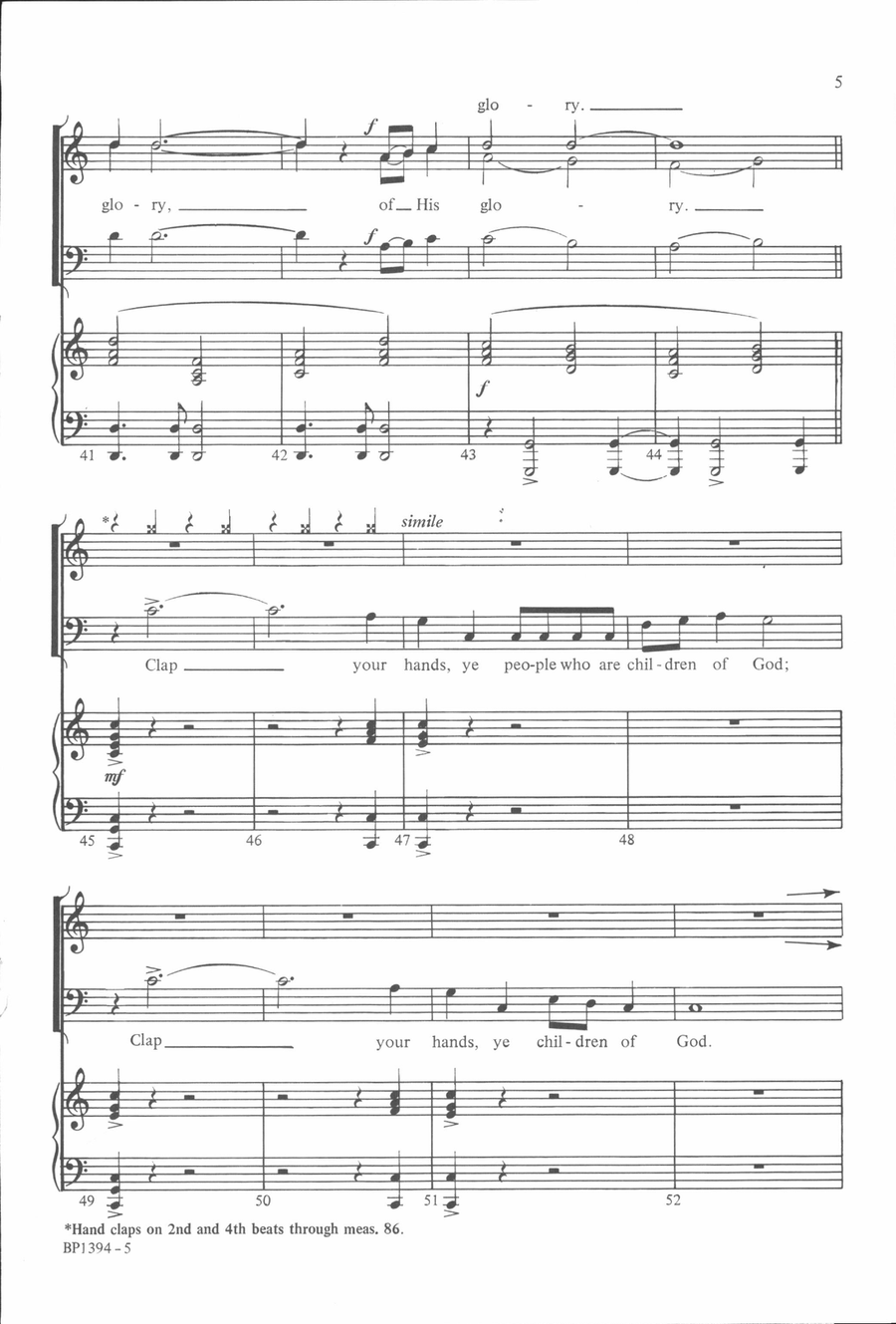 Clap Your Hands Clap Your Hands 3-Part scores gallery preview page 5