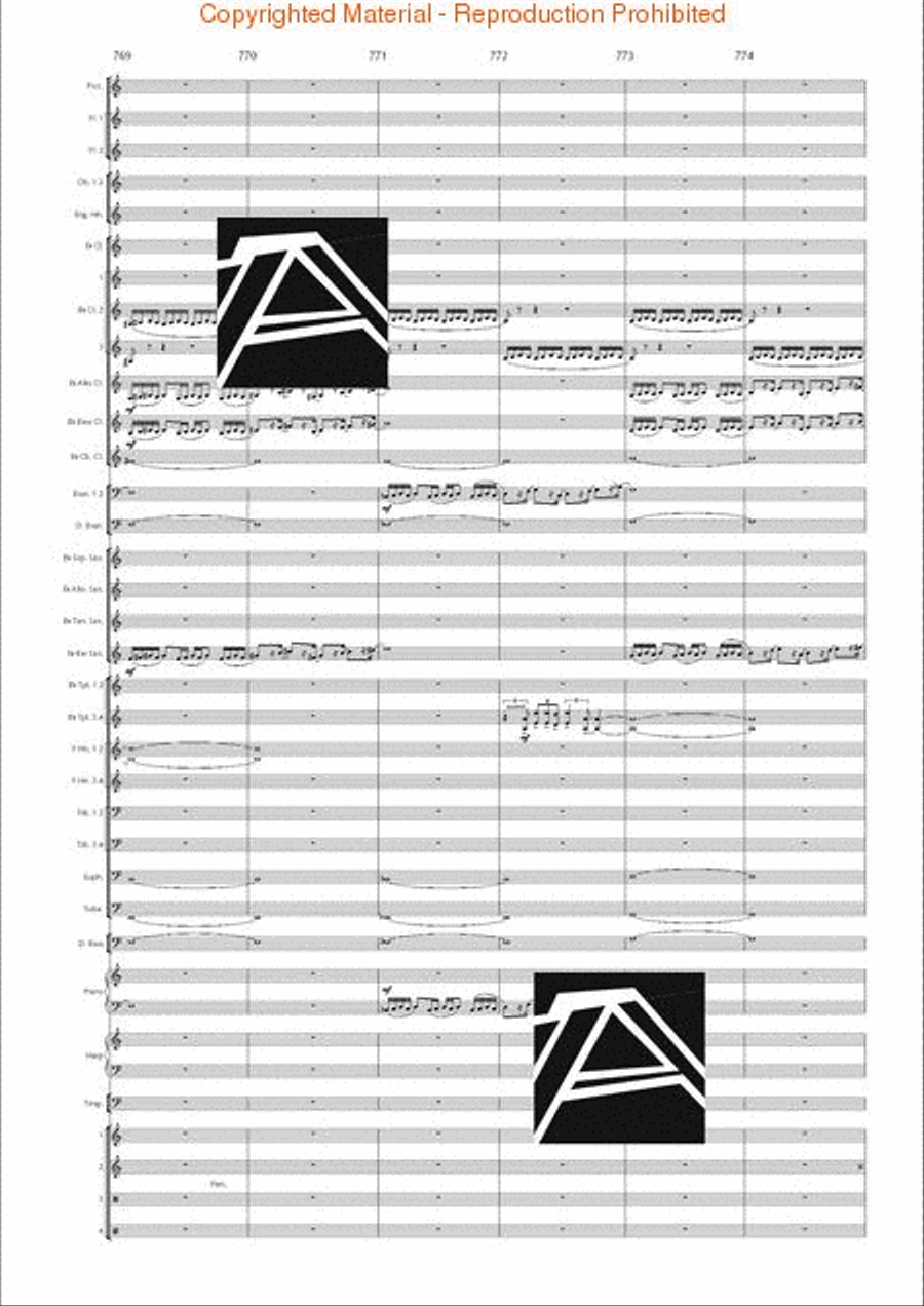 Lord of the Rings, The (Symphony No. 1) - Journey in the Dark - Mvt. IV Concert Band scores gallery preview page 112