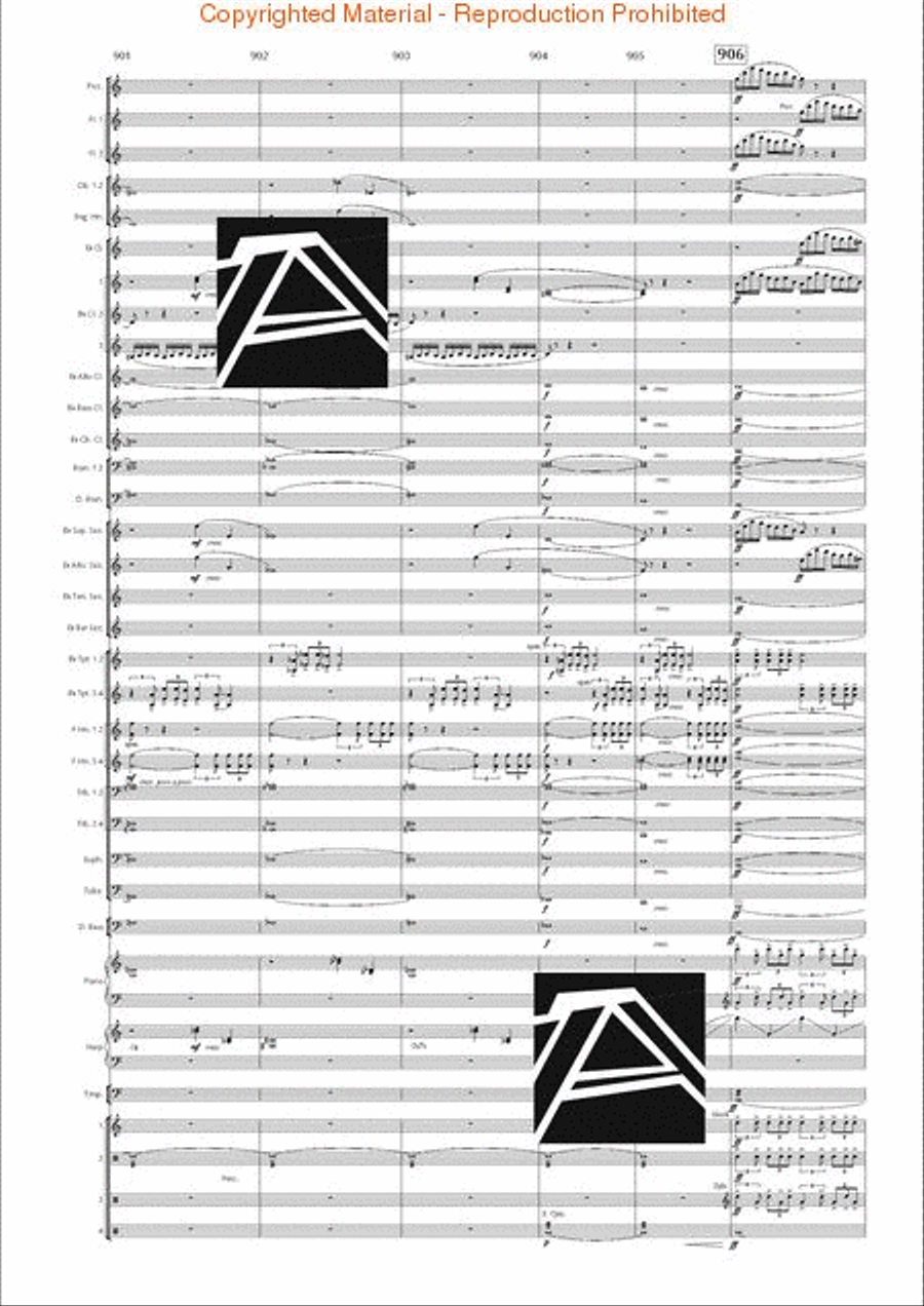 Lord of the Rings, The (Symphony No. 1) - Journey in the Dark - Mvt. IV Concert Band scores gallery preview page 134