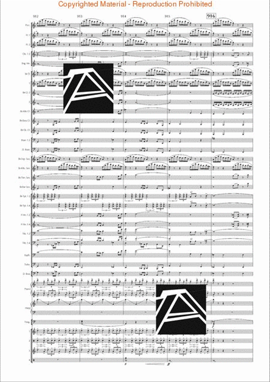 Lord of the Rings, The (Symphony No. 1) - Journey in the Dark - Mvt. IV Concert Band scores gallery preview page 136