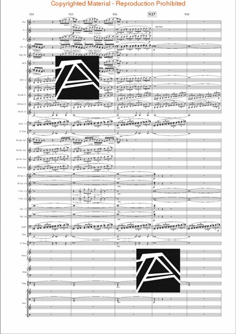 Lord of the Rings, The (Symphony No. 1) - Journey in the Dark - Mvt. IV Concert Band scores gallery preview page 141