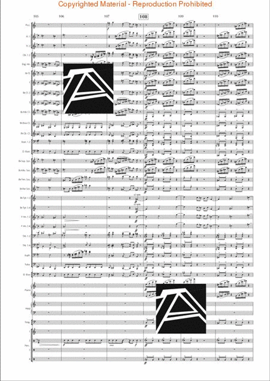 Lord of the Rings, The (Symphony No. 1) - Journey in the Dark - Mvt. IV Concert Band scores gallery preview page 17