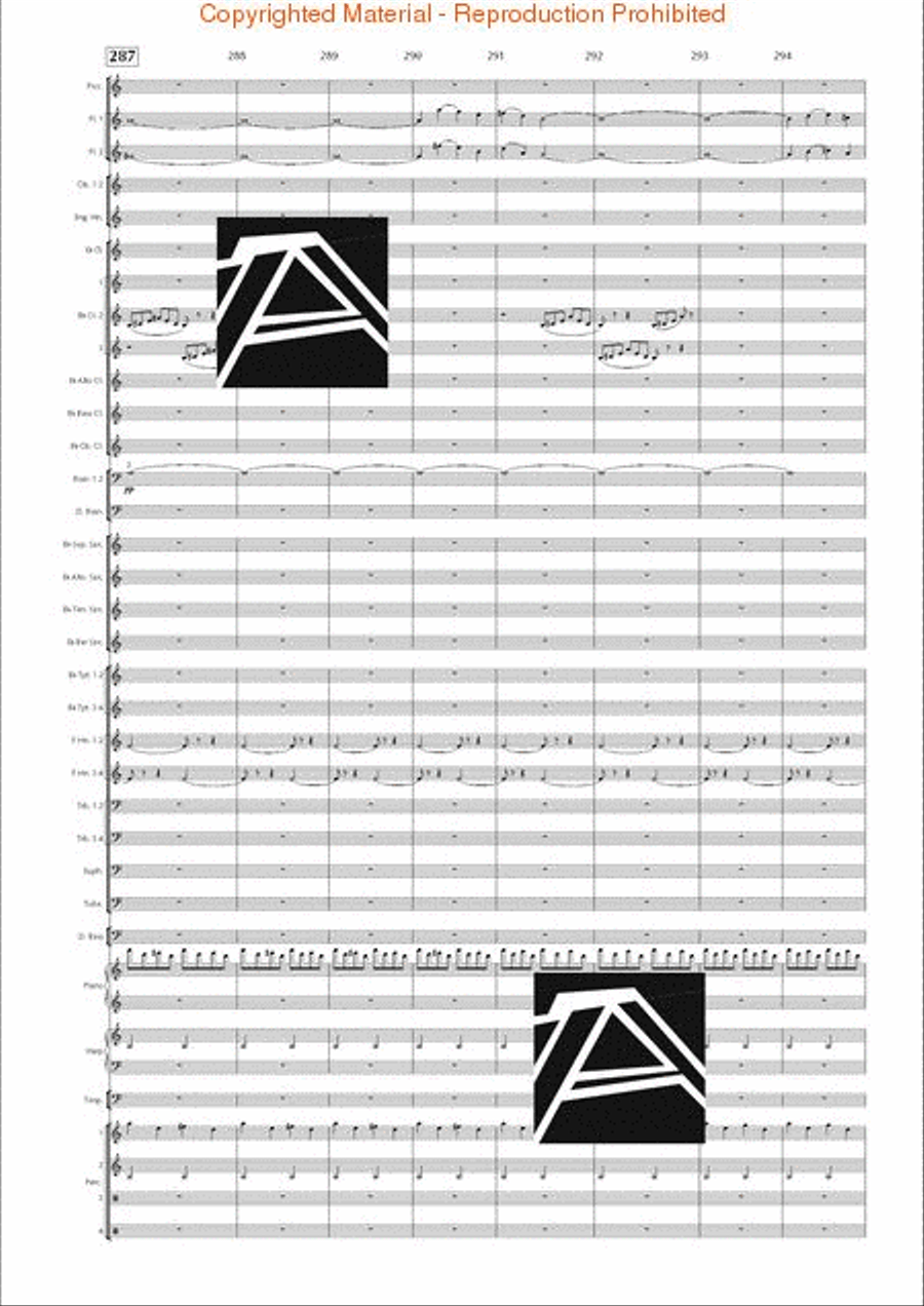 Lord of the Rings, The (Symphony No. 1) - Journey in the Dark - Mvt. IV Concert Band scores gallery preview page 40