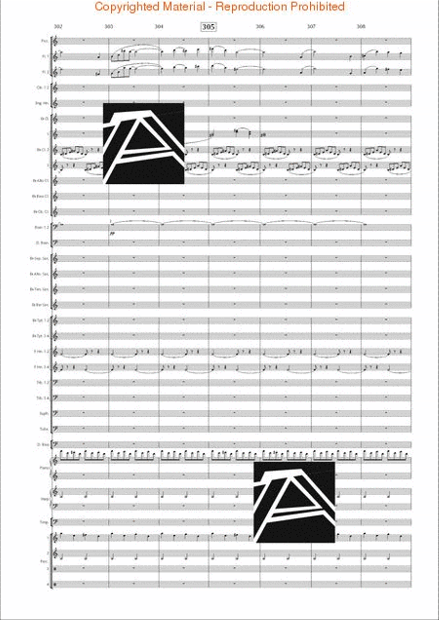 Lord of the Rings, The (Symphony No. 1) - Journey in the Dark - Mvt. IV Concert Band scores gallery preview page 42