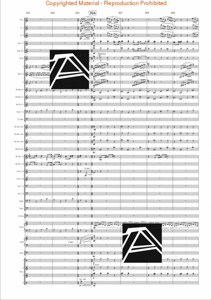 Lord of the Rings, The (Symphony No. 1) - Journey in the Dark - Mvt. IV Concert Band scores gallery preview page 52