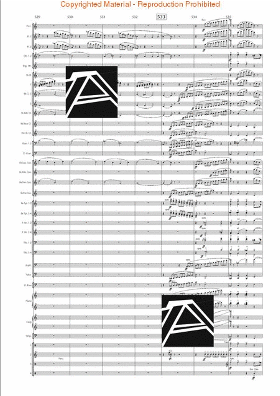 Lord of the Rings, The (Symphony No. 1) - Journey in the Dark - Mvt. IV Concert Band scores gallery preview page 75