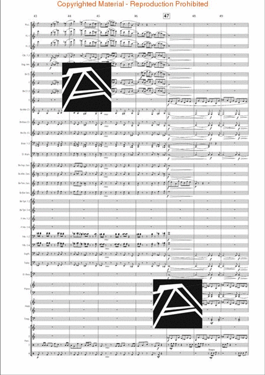 Lord of the Rings, The (Symphony No. 1) - Journey in the Dark - Mvt. IV Concert Band scores gallery preview page 9