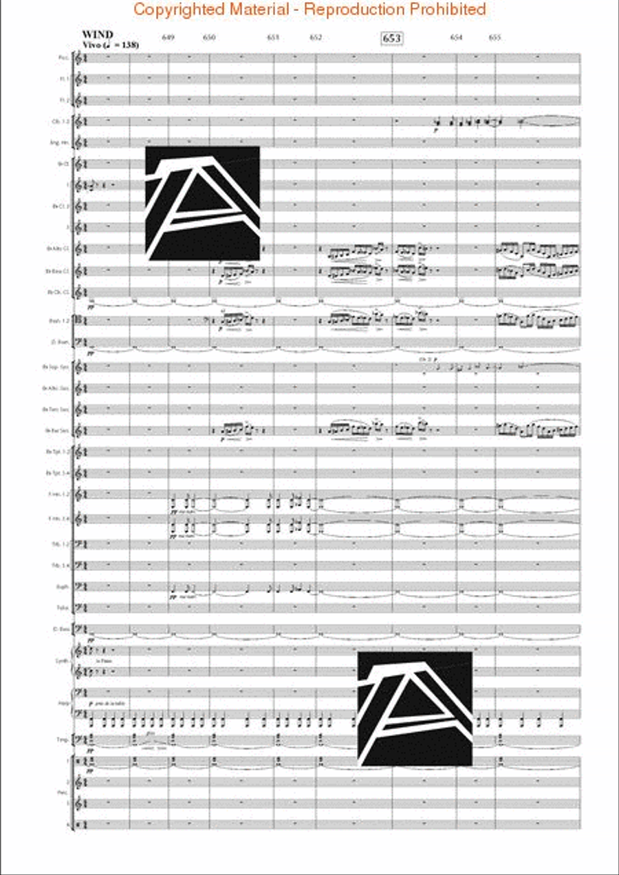 Lord of the Rings, The (Symphony No. 1) - Journey in the Dark - Mvt. IV Concert Band scores gallery preview page 91