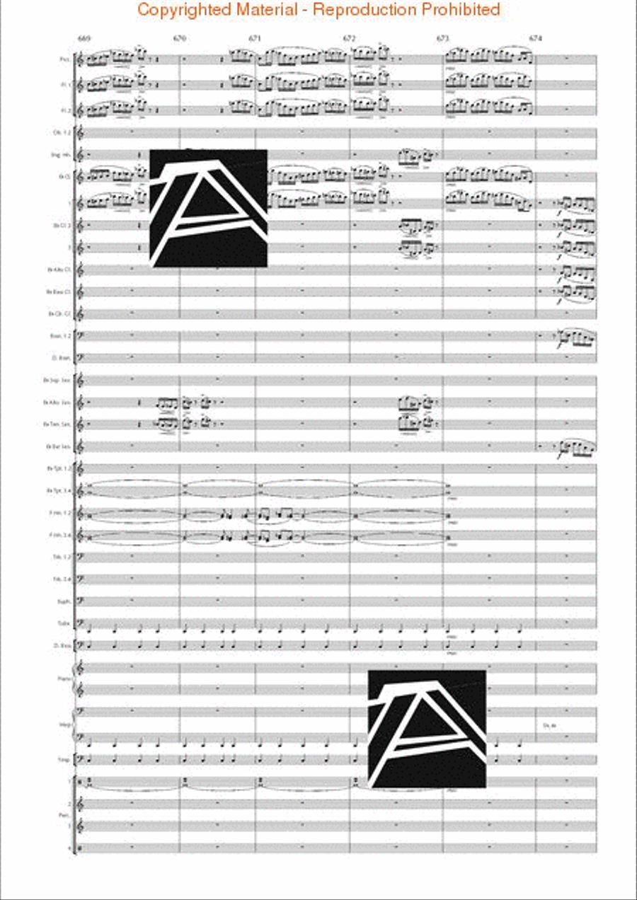Lord of the Rings, The (Symphony No. 1) - Journey in the Dark - Mvt. IV Concert Band scores gallery preview page 94