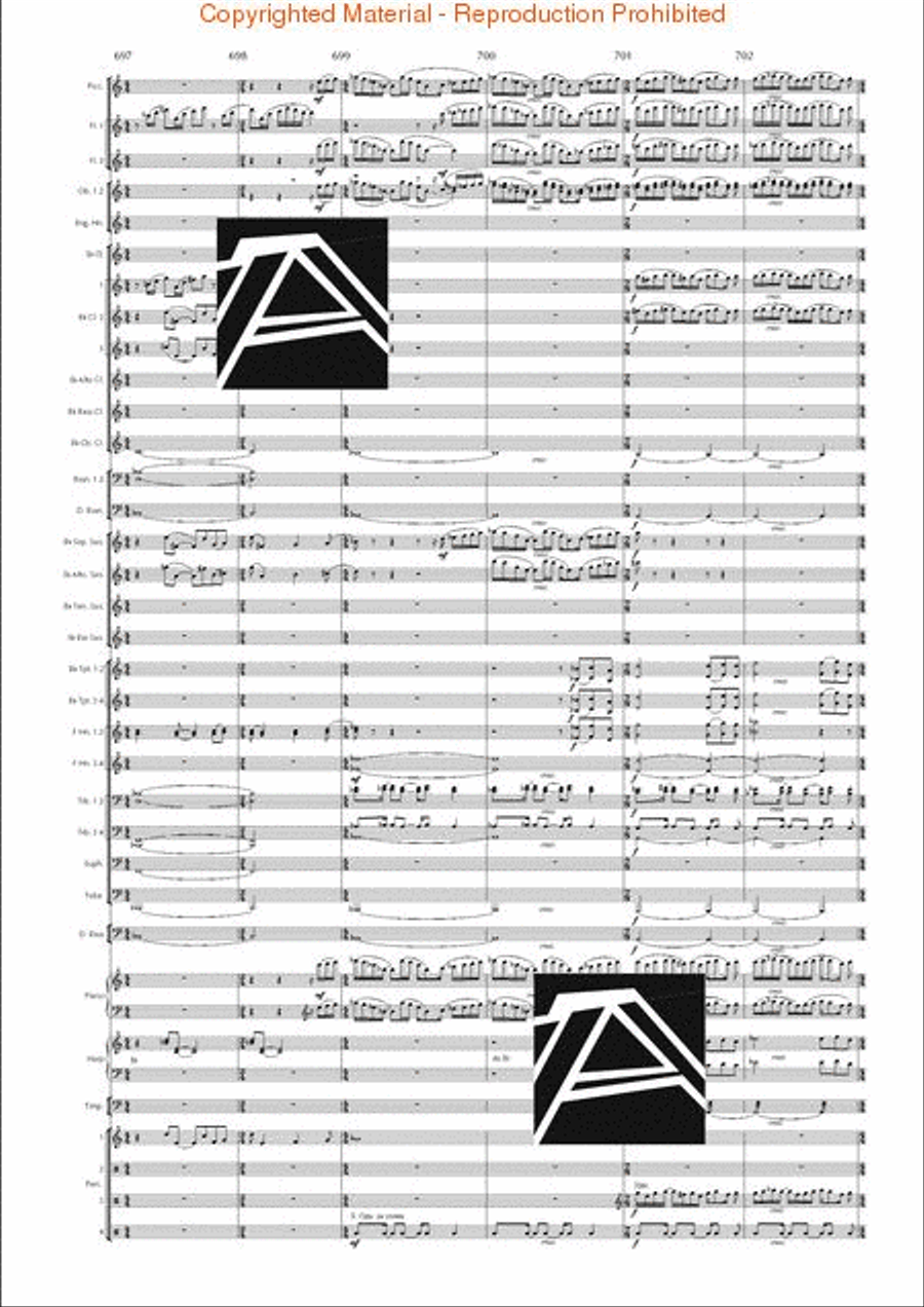 Lord of the Rings, The (Symphony No. 1) - Journey in the Dark - Mvt. IV Concert Band scores gallery preview page 99