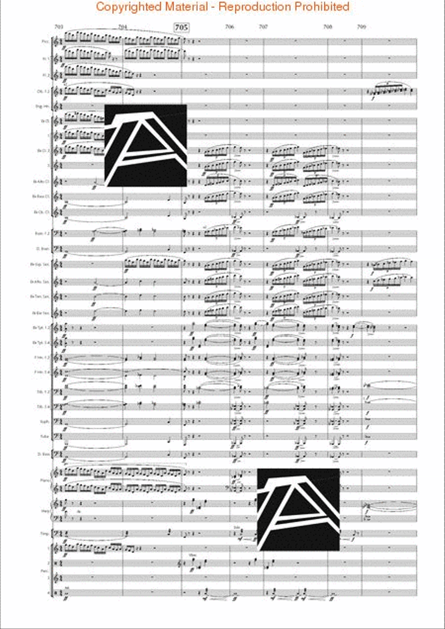 Lord of the Rings, The (Symphony No. 1) - Journey in the Dark - Mvt. IV Concert Band scores gallery preview page 100