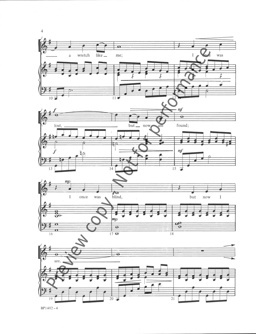 Grace - SATB Grace - SATB 4-Part scores gallery preview page 3