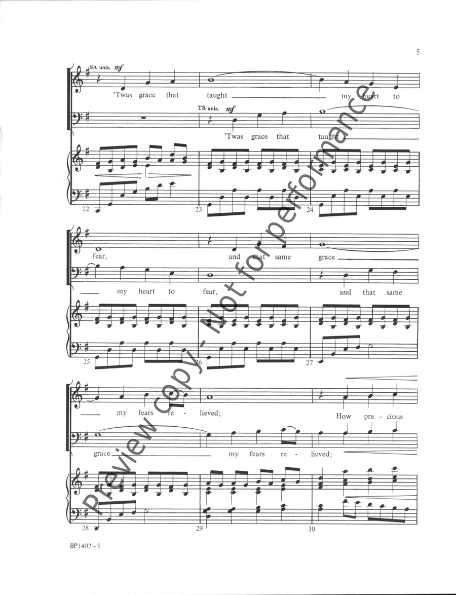 Grace - SATB Grace - SATB 4-Part scores gallery preview page 4