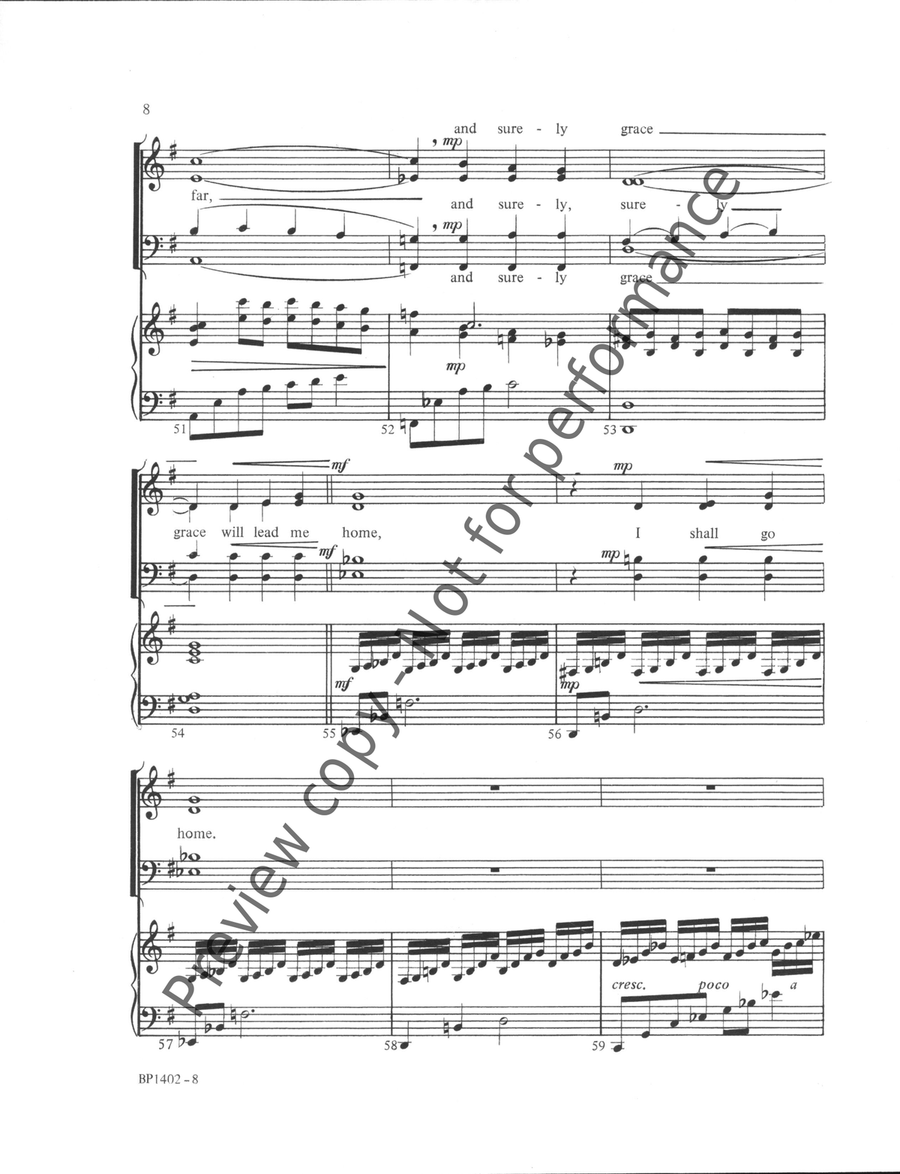 Grace - SATB Grace - SATB 4-Part scores gallery preview page 7
