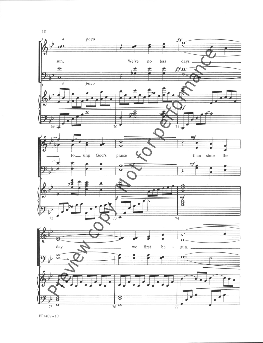 Grace - SATB Grace - SATB 4-Part scores gallery preview page 9
