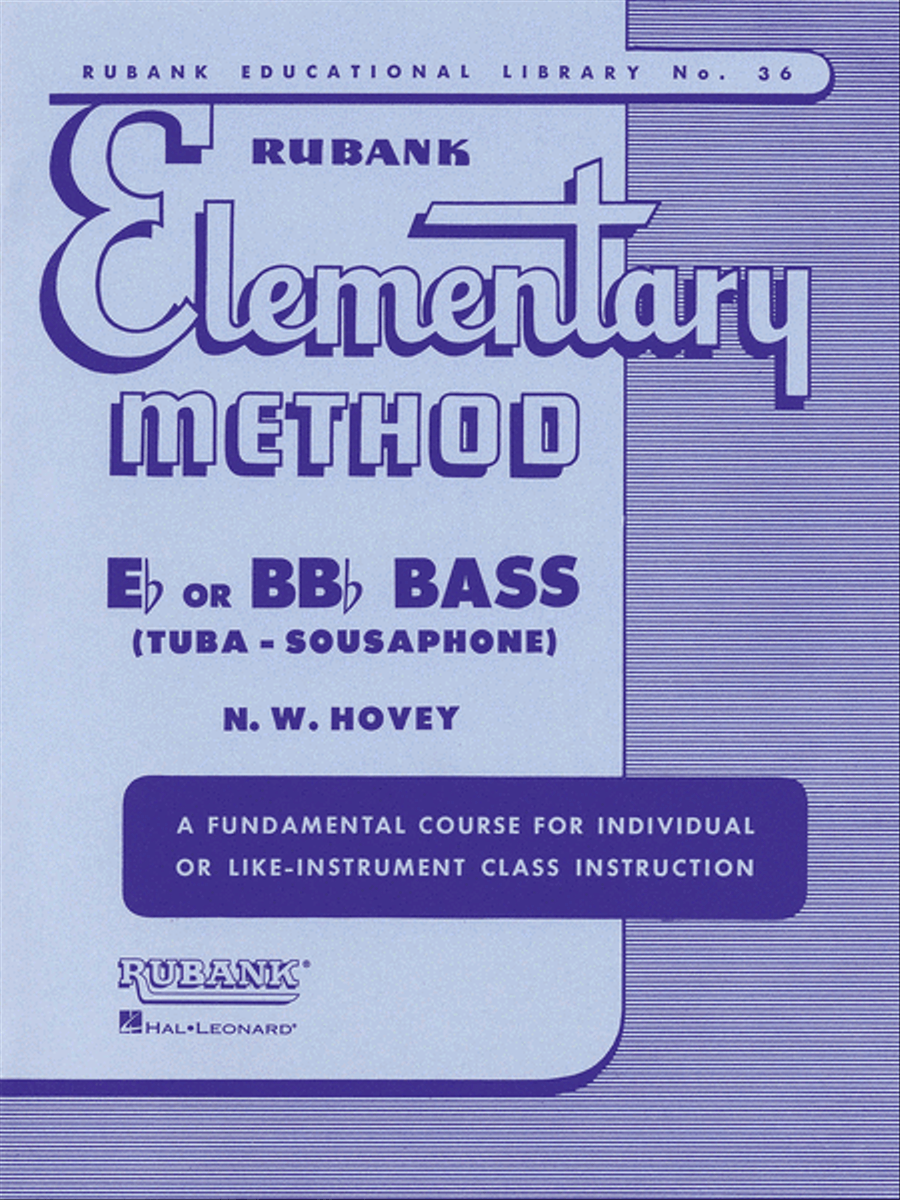 Rubank Elementary Method - Bass/Tuba (B.C.) Concert Band Methods scores gallery preview page 1