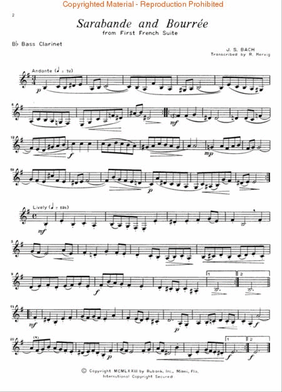 Concert and Contest Collections -Bb Bass Clarinet (Bb Bass Clarinet solo part) Concert Band Methods scores gallery preview page 2