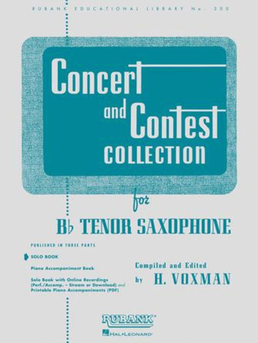 Concert and Contest Collection for Bb Tenor Saxophone Concert Band Methods - Sheet Music