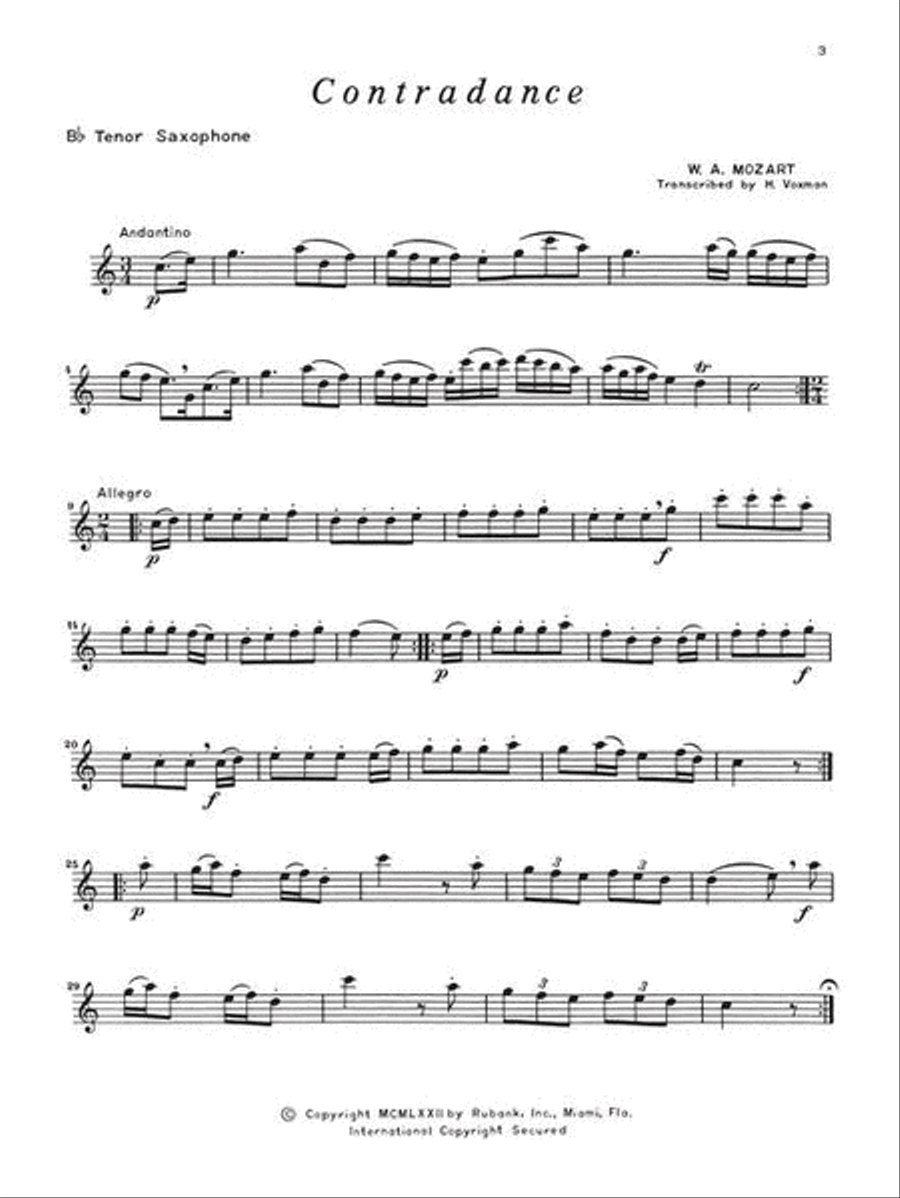Concert and Contest Collection for Bb Tenor Saxophone