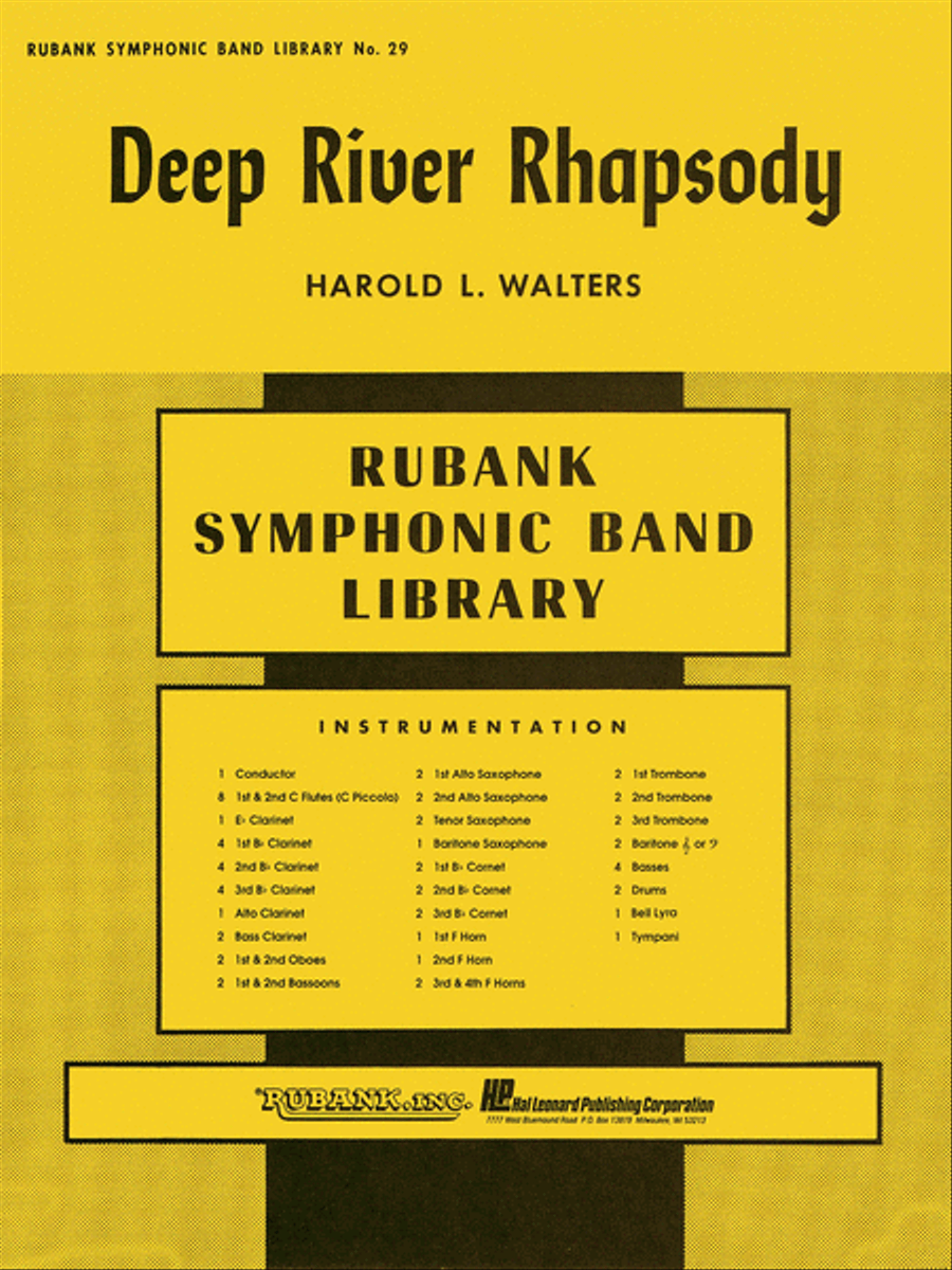 Deep River Rhapsody Concert Band scores gallery preview page 1