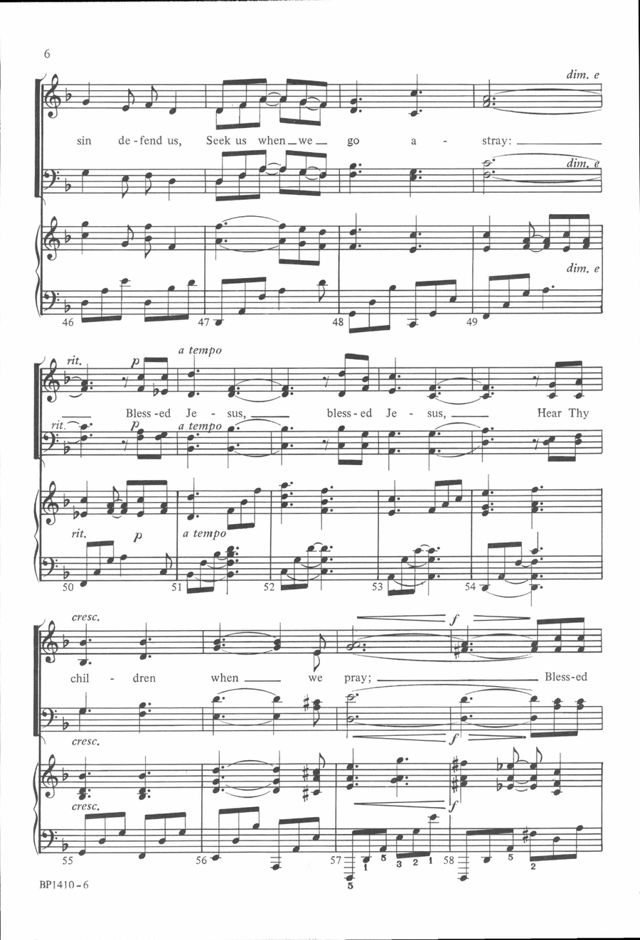 Savior, Like a Shepherd Lead Us - Sanborn 4-Part scores gallery preview page 5
